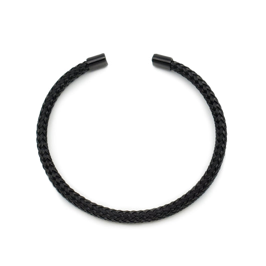 Sleek Braided Bracelet (Black)