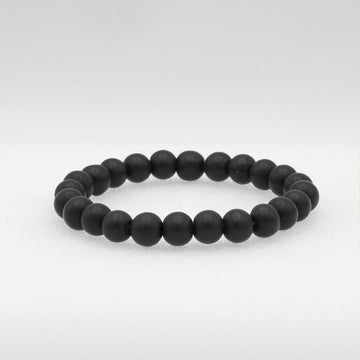 Black Round Bead Bracelet