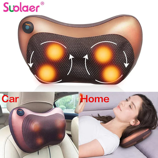 Neck Back Waist Body Electric Multifunctional Massage Pillow Heated