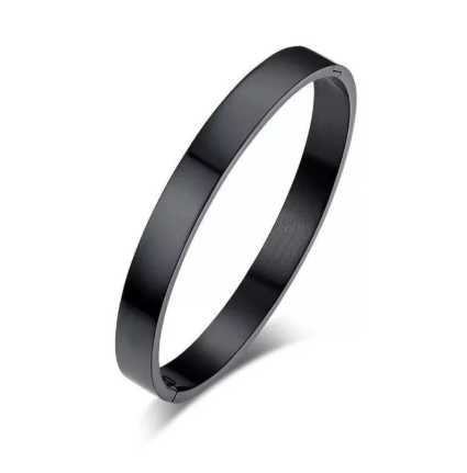 Premium Black & Silver Bangle